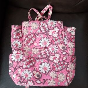 Vera Bradley Pink Paisley Backpack Bookbag retired